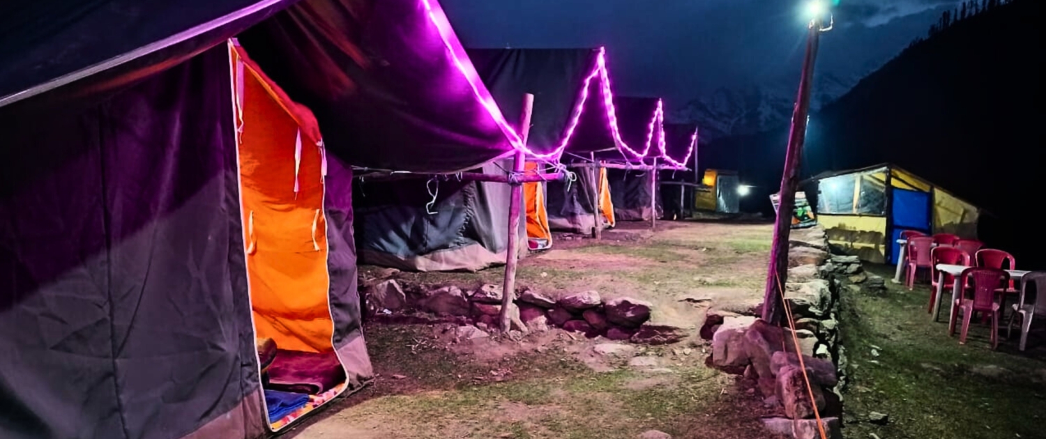 HH kheer Ganga Camps Night View